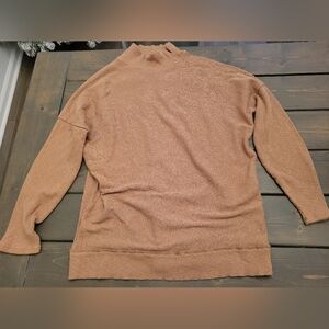 We the free brown oversized long sleeve shirt size large